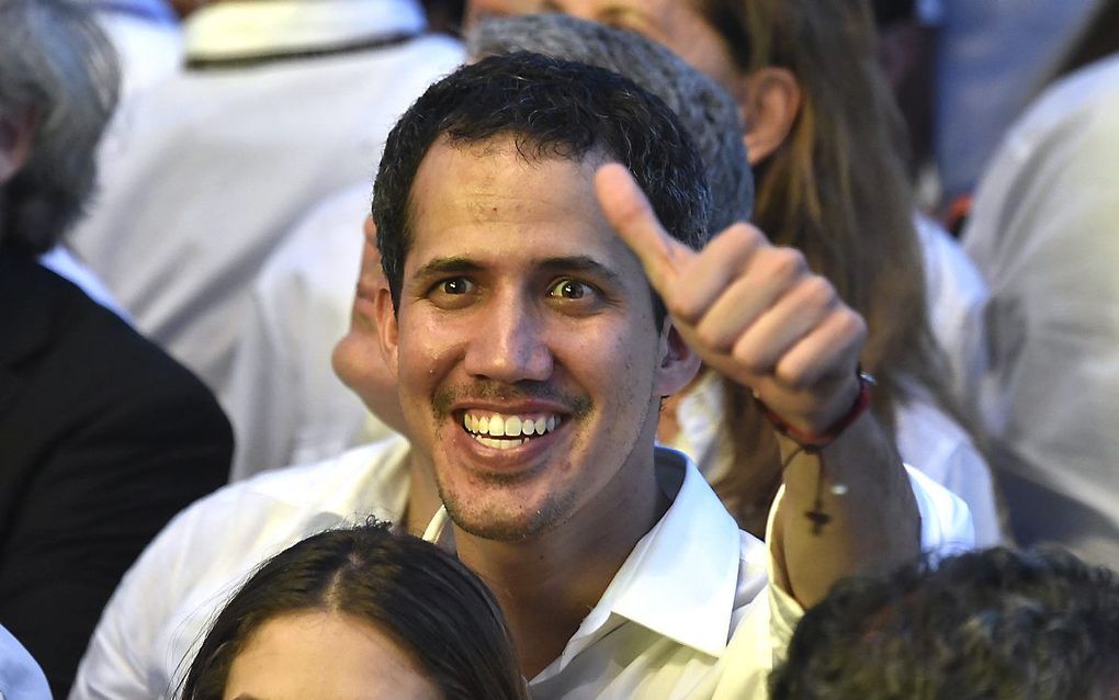 Venezolaanse interim-president Juan Guaidó. beeld AFP