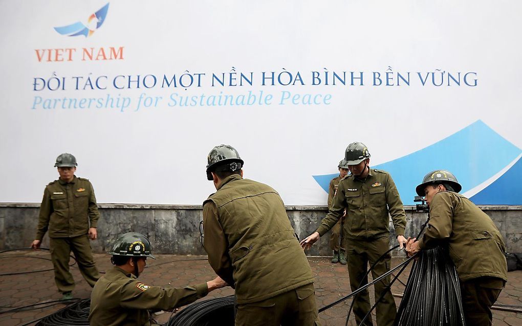 Voorbereidingen voor de tweede ontmoeting tussen Donald Trump en Kim Jung-un worden getroffen. beeld EPA