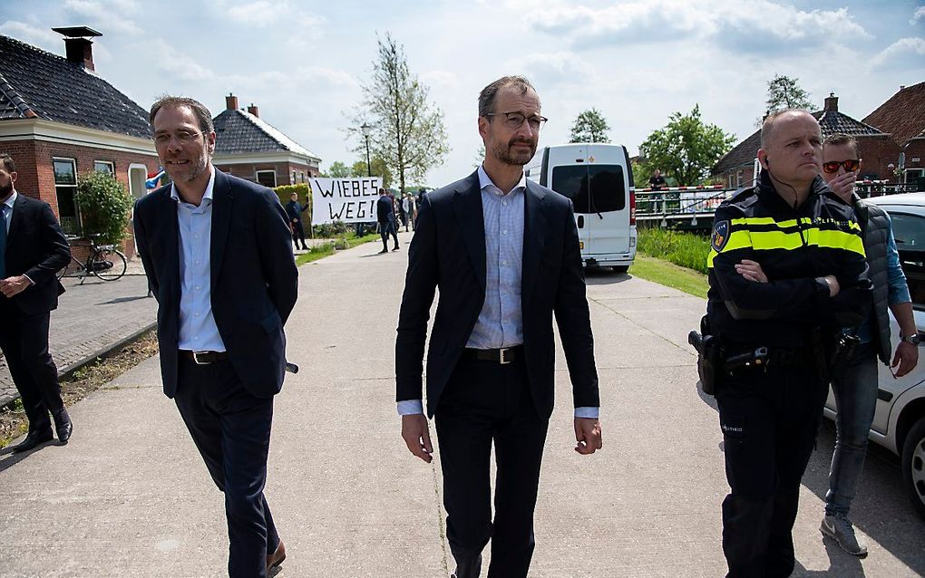 Minister Wiebes op bezoek in Groningen. beeld ANP