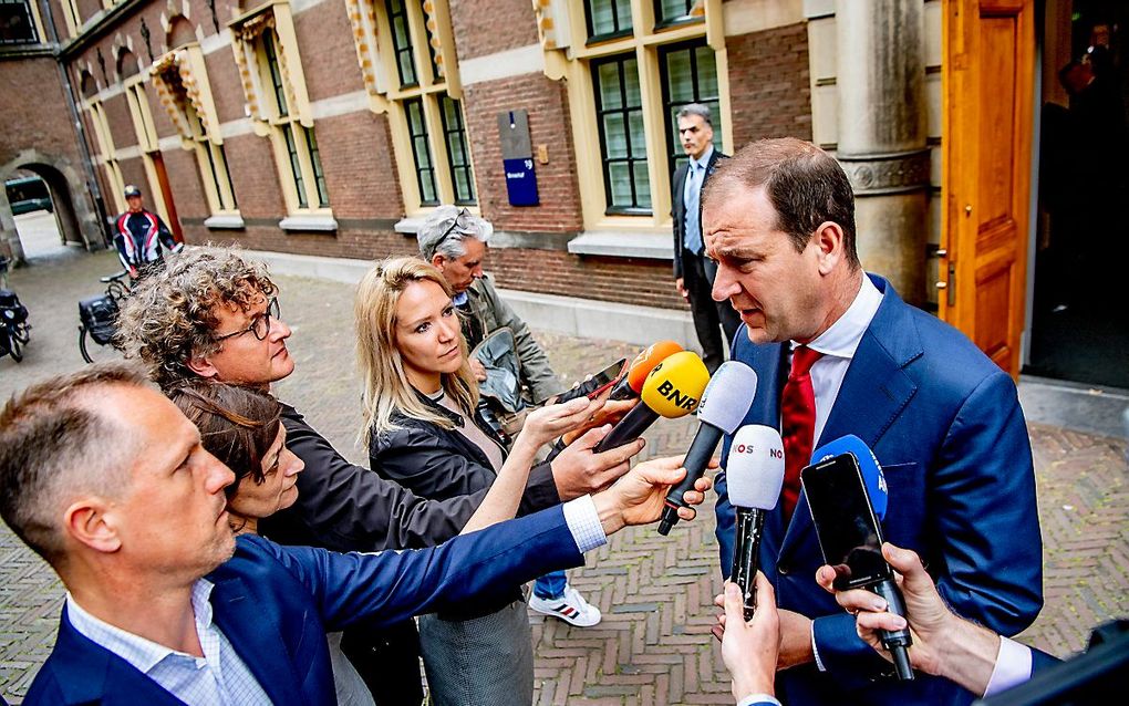 PvdA-leider Asscher na het overleg. beeld ANP