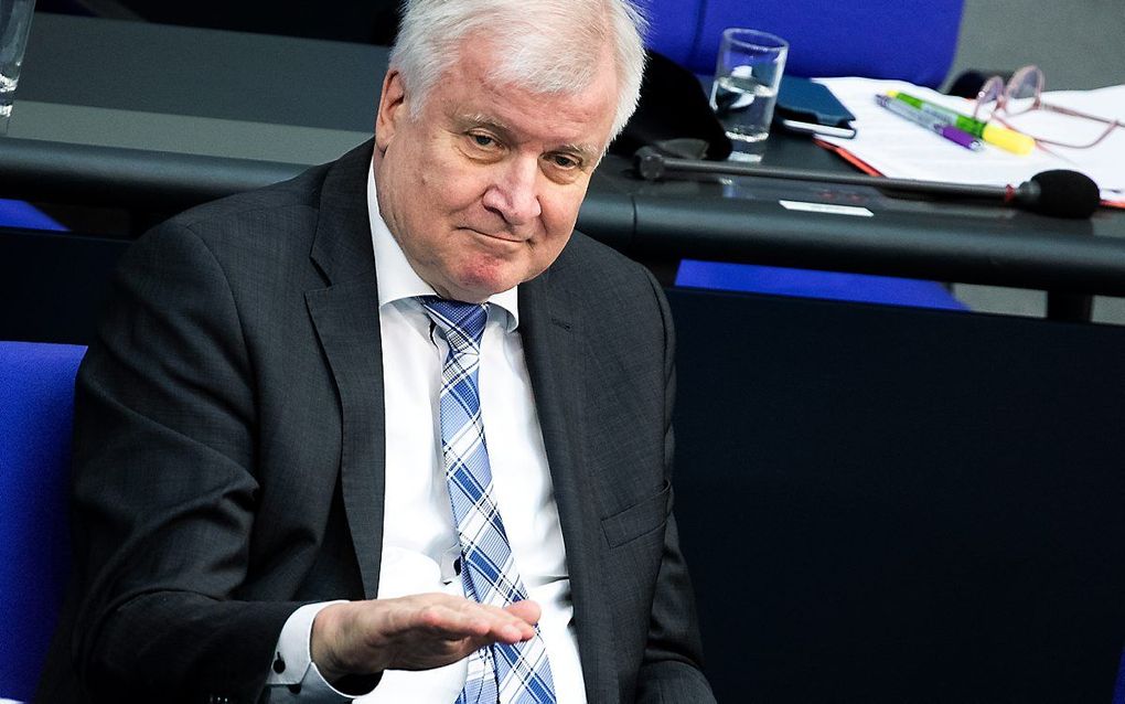 De Duitse minister van Binnenlandse Zaken Horst Seehofer. beeld EPA