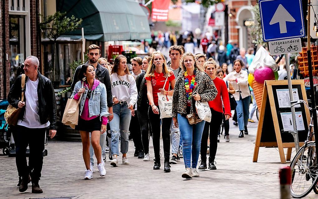 Een groep studenten in Utrecht. beeld ANP