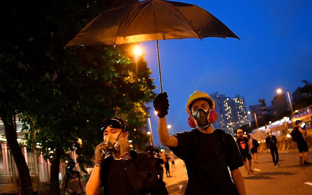 Demonstranten in Hongkong. beeld AFP