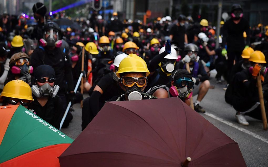 Demonstranten in Hongkong. beeld AFP