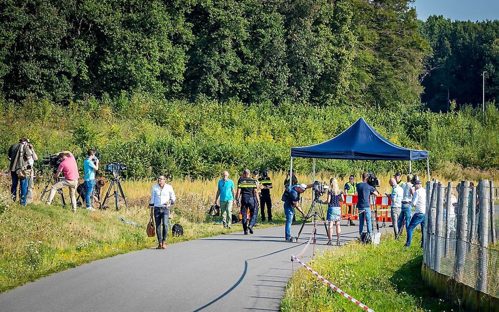 Pers bij de schouw op de heide. beeld ANP