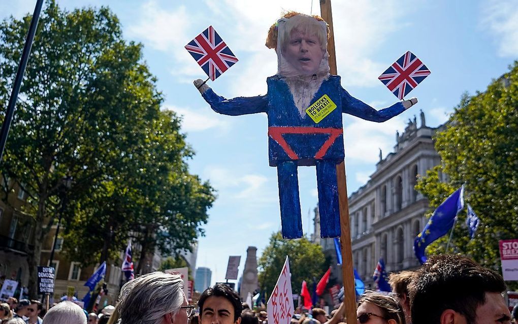 Demonstranten in Londen. beeld AFP