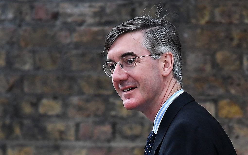 Hoofd van het Britse Lagerhuis Jacob Rees-Mogg. beeld EPA