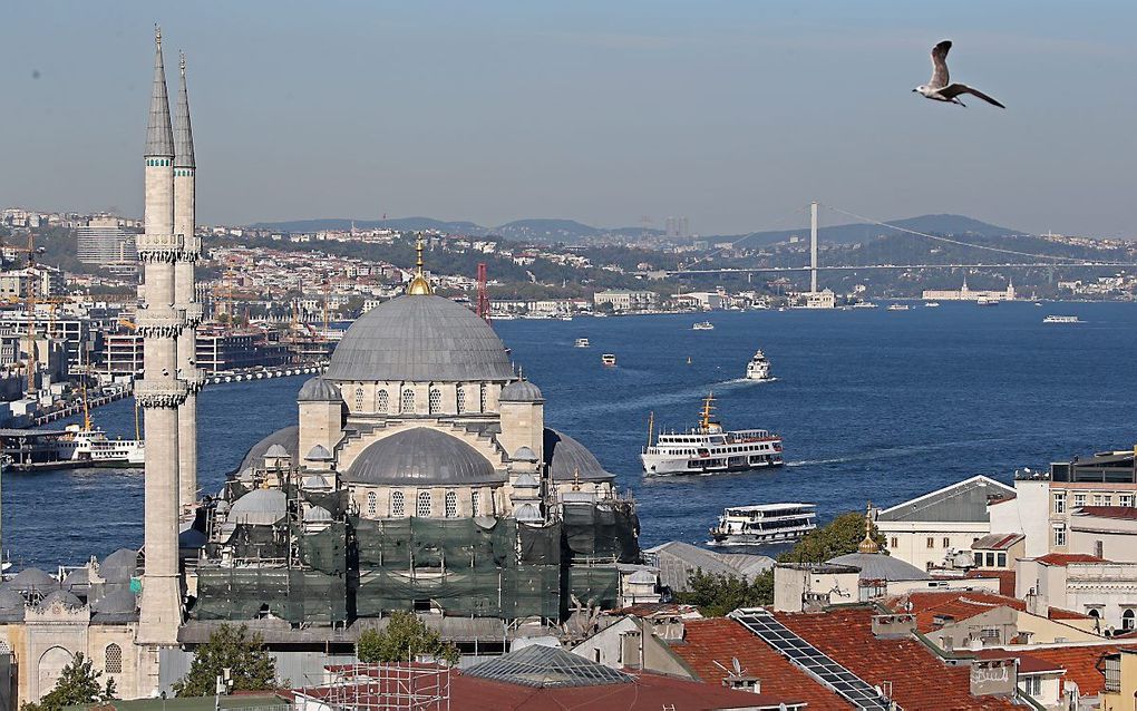 Istanbul, met op de achtergrond de rivier de Bosporus. beeld EPA