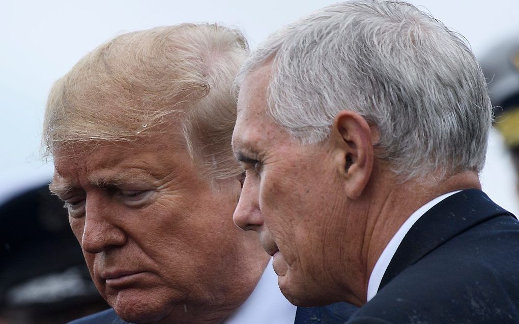 President Donald Trump en vicepresident Mike Pence. beeld AFP