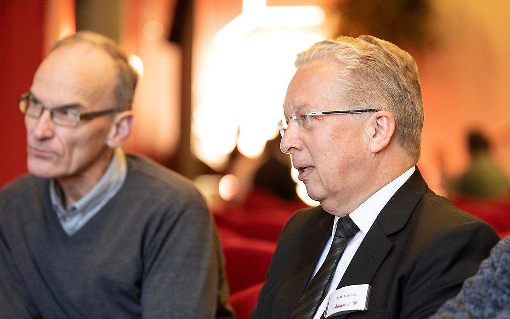 Zaterdag vond de vijfde RD-Mannendag plaats. Ds. W. Harinck was een van de sprekers. beeld André Dorst