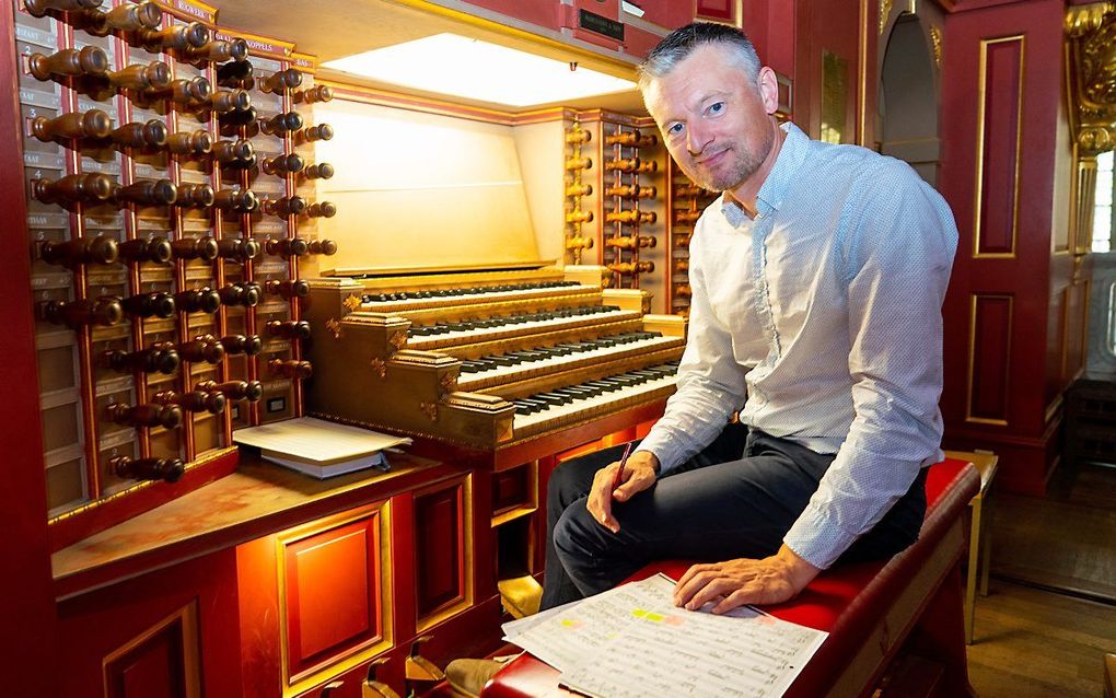 Hayo Boerema, organist van de Laurenskerk in Rotterdam.                  beeld Cees van der Wal