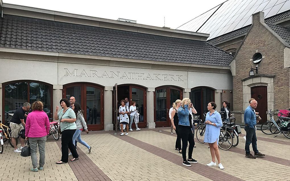 Zaterdagavond werd een gebedsbijeenkomst gehouden in Bunschoten. beeld RD