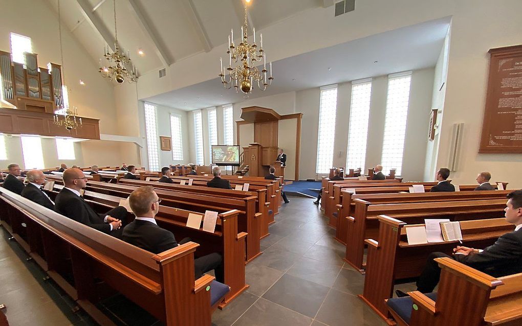 Toerustingsdag voor diakenen van de Hersteld Hervormde Kerk in Oud-Beijerland. beeld RD