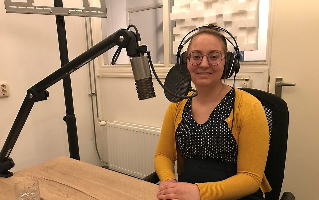 Henrieke Hoogendijk in de podcaststudio. beeld RD