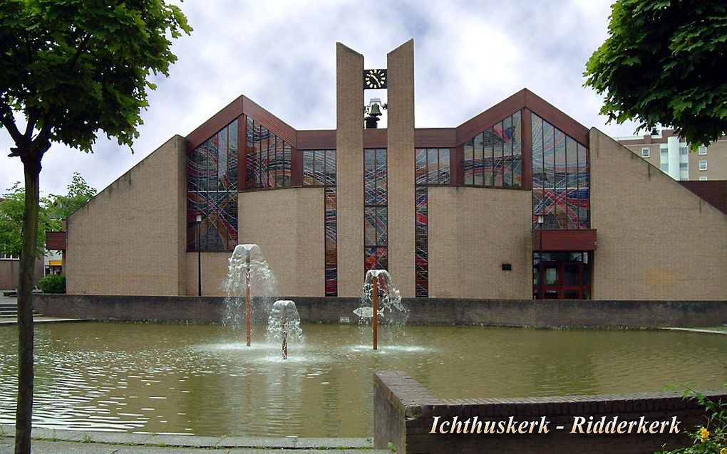 De Ichthuskerk in Ridderkerk-Drievliet. beeld RD