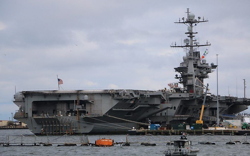 USS Harry S. Truman in haven Norfolk.