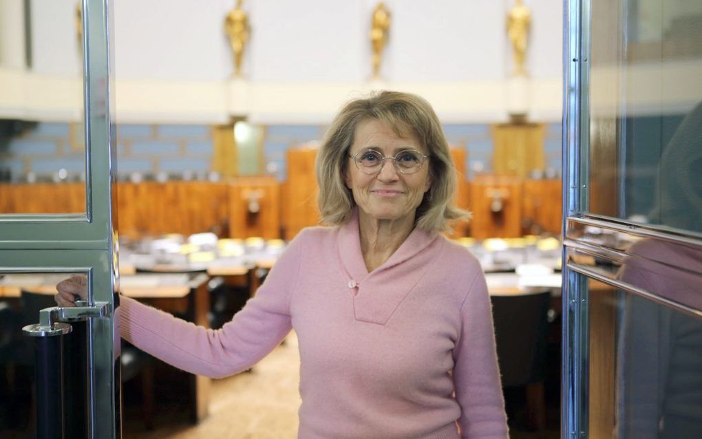 Het loopt er om of Räsänen ook na zondag zitting mag nemen in het parlement (de Eduskunta). beeld Kristillisdemokraatit