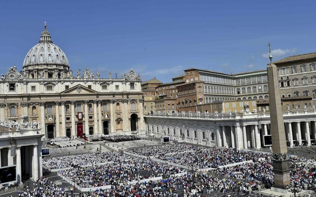 Viering van de mis in de Sint-Pieter in Rome. beeld AFP, Alberto Pizzoli