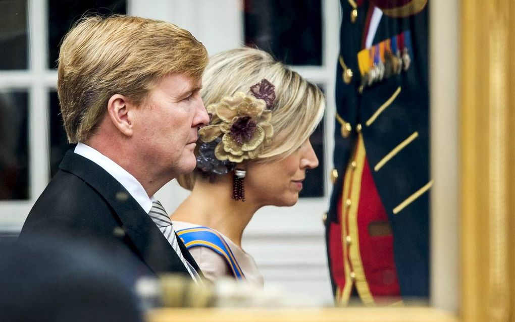 Koning Willem-Alexander en koningin Máxima op Prinsjesdag, beeld ANP, Koen van Weel.