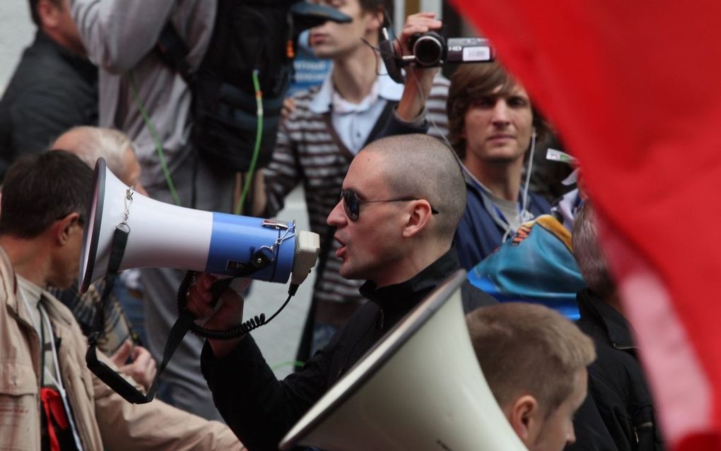 Betoging tegen de Russische president Poetin. Foto EPA