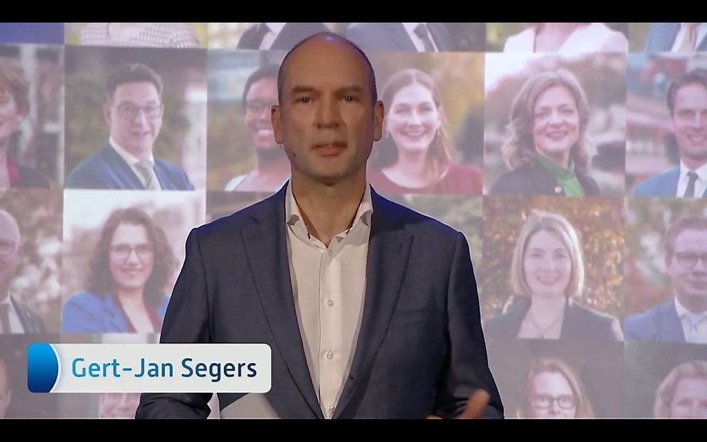 Screenshot CU-congres. beeld ChristenUnie.nl