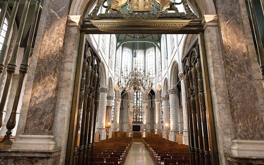 Het koor van de Sint-Jan in Gouda. beeld RD, Anton Dommerholt