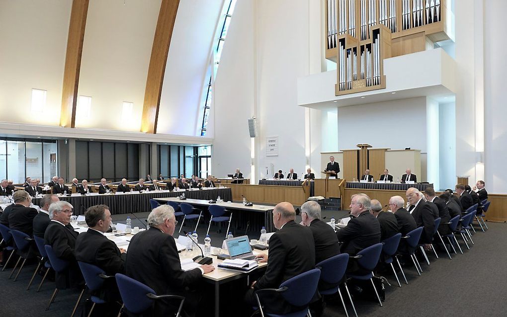 De generale synode van de Gereformeerde Gemeenten hield woensdag en donderdag in Gouda de eerste vergaderdagen. beeld Sjaak Verboom