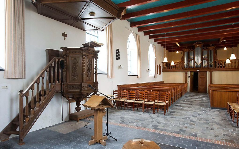 Interieur van de hervormde kerk in het Groningse Noordhorn. beeld RD, Anton Dommerholt