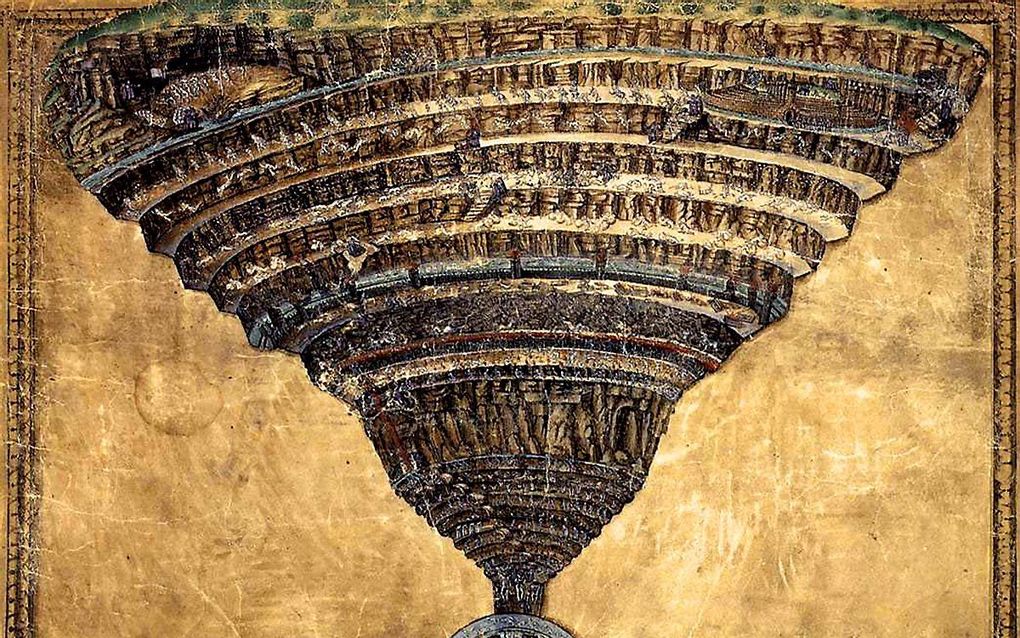 De hel, afgebeeld door Sandro Botticelli (1445-1510). Wikimedia Commons