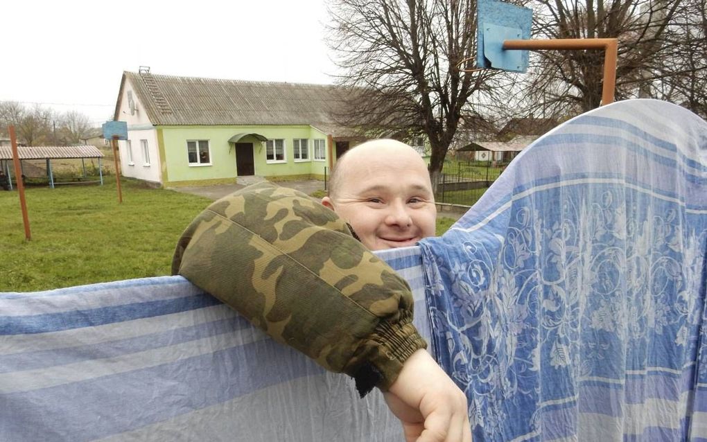 Oekraiense Ouder Vecht Voor Zijn Gehandicapte Kind