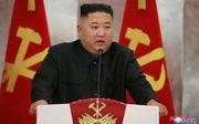 „Dankzij ons betrouwbare en effectieve zelfverdedigende nucleaire afschrikmiddel zal er geen oorlog meer zijn en zullen de veiligheid en toekomst van ons land voor altijd gegarandeerd zijn.” aldus de Noord-Koreaanse leider Kim Jong-un. Beeld AFP