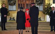 Voor de koninklijke familie was het een weerzien op afstand. beeld AFP, Glyn Kirk