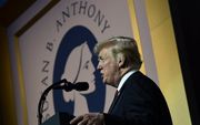 Trump spreekt op een pro-lifebijeenkomst in Washington in 2018. beeld AFP, Brendan Smialowski