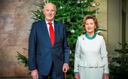 Koning Harald V van Noorwegen, met zijn vrouw koningin Sonja. beeld AFP, Håkon Mosvold Larsen