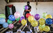 Brandballonnen werden in september vorig jaar ook richting Israël losgelaten. beeld AFP, Saïd Khatib