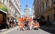 Oranjefans in Boedapest. beeld ANP, PIETER STAM DE JONGE