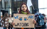 Klimaatprotest van jongeren in Brussel, november 2021. beeld AFP, Hatim Kaghat