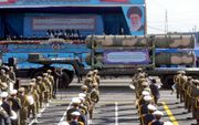 Iraanse militaire parade in Teheran. beeld AFP