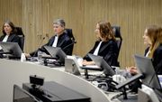 De rechtbank, tijdens een fotomoment voor aanvang van het strafproces tegen Kamil E. en Delano G., die verdacht worden van de moord op Peter R. de Vries. beeld ANP ROBIN VAN LONKHUIJSEN