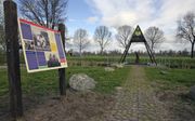 Het monument in Rouveen ter herinnering aan het Molukse kamp Conrad. beeld Eelco Kuiken