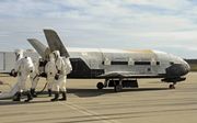Het autonome X-37B ruimtevliegtuig (Orbital Test Vehicle) landde vorige week maandag op het Kennedy Space Center in Florida na een ruimtemissie van 718 dagen. beeld Boeing