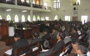 Kerkdienst in een protestantse gemeente in de Indiase deelstaat Mizoram. beeld PFCC