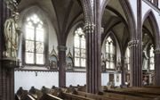 In de rooms-katholieke Nicolaaskerk in Sint-Nicolaasga wordt een expositie over Luther ingericht. beeld C. S. Booms