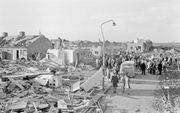 Het dorpje Tricht werd zondag 25 juni 1967 door een windhoos getroffen. beeld ANP, Dick Coersen