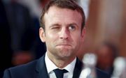 De Franse president Emmanuel Macron, dinsdag bij een diner van de Franse Raad voor het Islamitisch Geloof in het kader van het breken van het vasten tijdens de Ramadan. Macron lag deze week onder een vergrootglas: wat maakt hij waar van zijn politieke bel