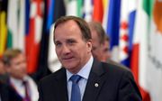 Premier Lofven van Zweden. beeld AFP