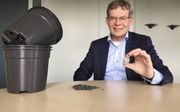 Milieu-ondernemer Willem ­Elsinga vond een machine uit waarmee je luiers kunt recyclen. beeld ND