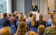 De Hersteld Hervormde Jongerenorganisatie (HHJO) hield zaterdag in Gouda een studentenconferentie over schepping en evolutie. beeld Cees van der Wal