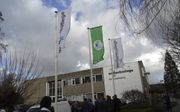 Bij het Wellantcollege in Ottoland is dinsdag een groene vlag gehesen ten teken dat de school veel aan duurzaamheid doet. beeld Wellantcollege