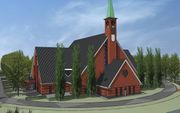 Nieuwe kerk gereformeerde gemeente Yerseke. beeld Buro Ruimte & Groen – Borssele
